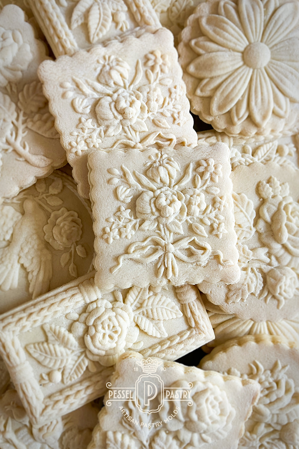 Ribbon Botanical Bouquet Springerle Mold