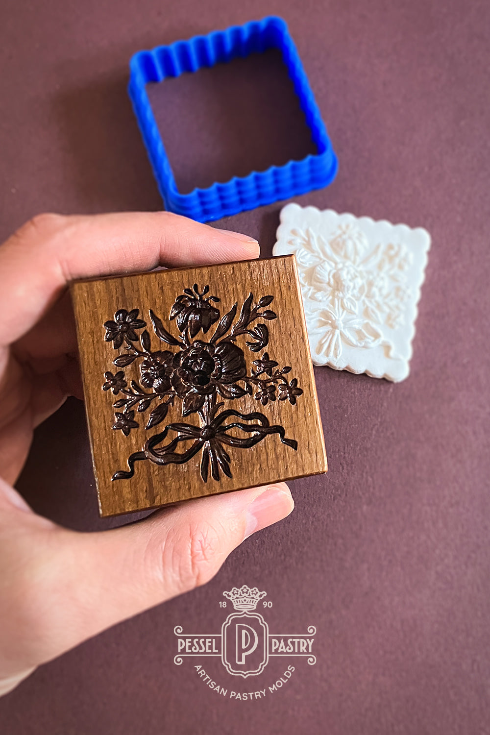 Ribbon Botanical Bouquet Springerle Mold