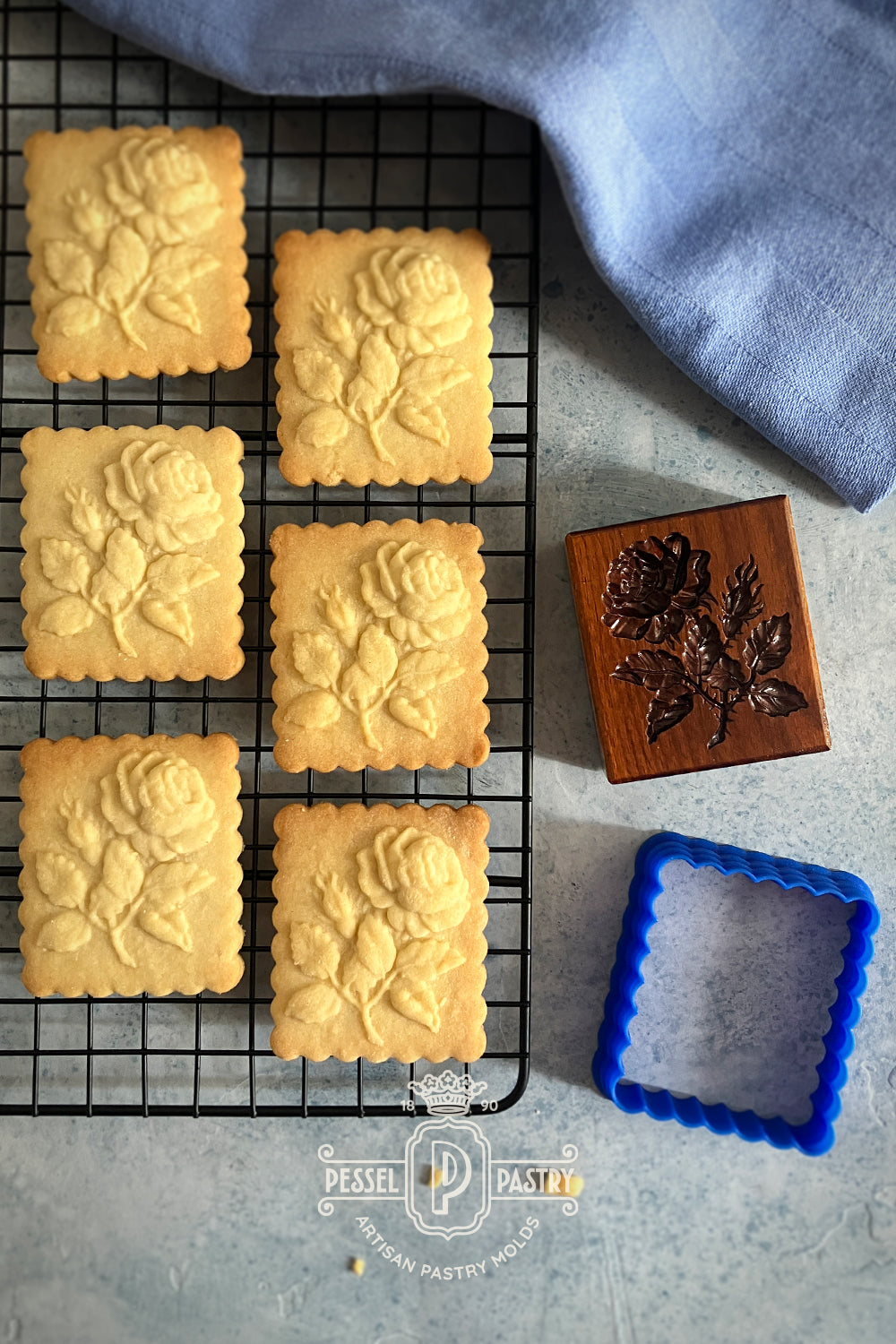 Victorian Rose Springerle Mold
