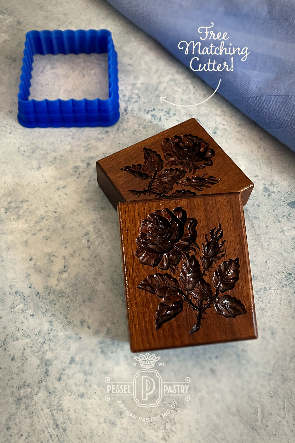 Victorian Rose Springerle Mold
