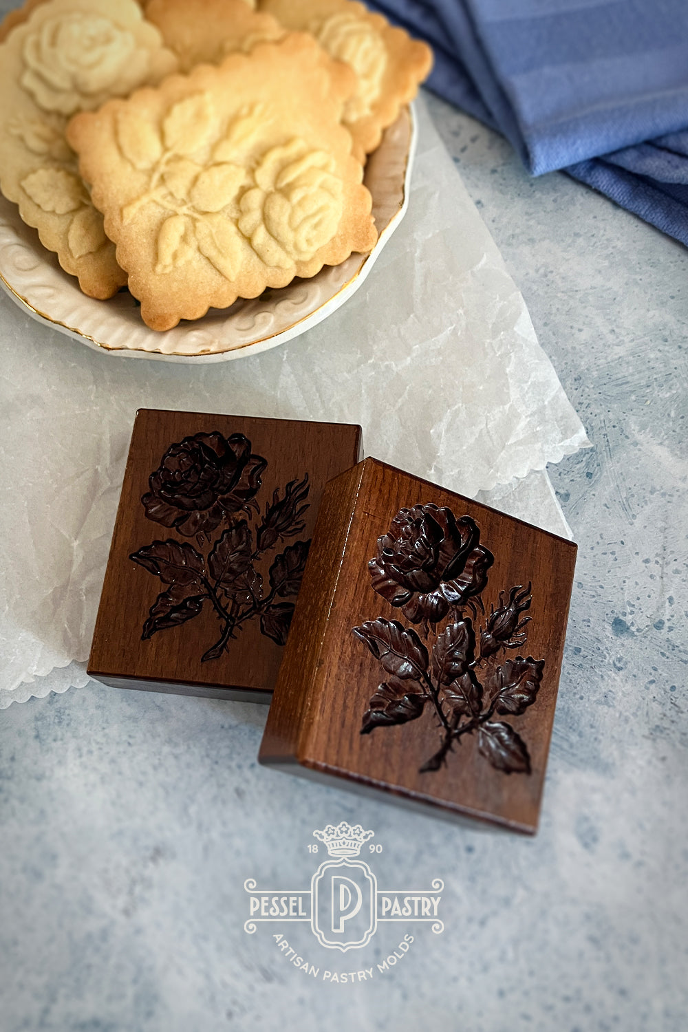 Victorian Rose Springerle Mold