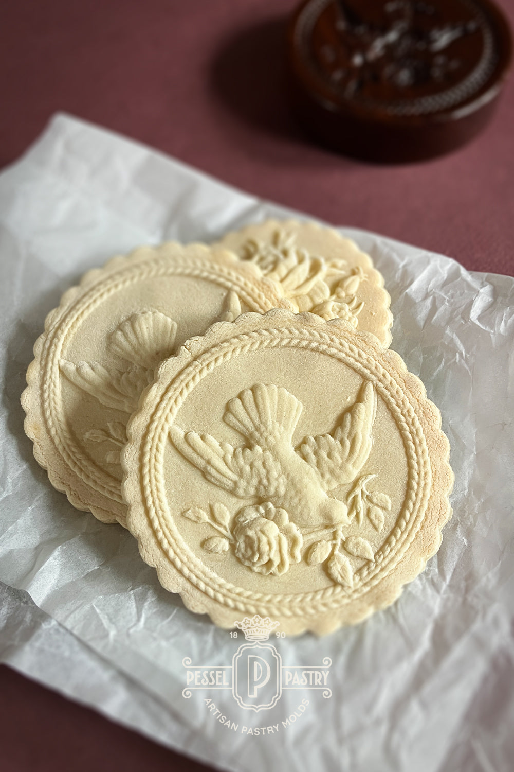 Peace Dove with Rose Springerle Mold